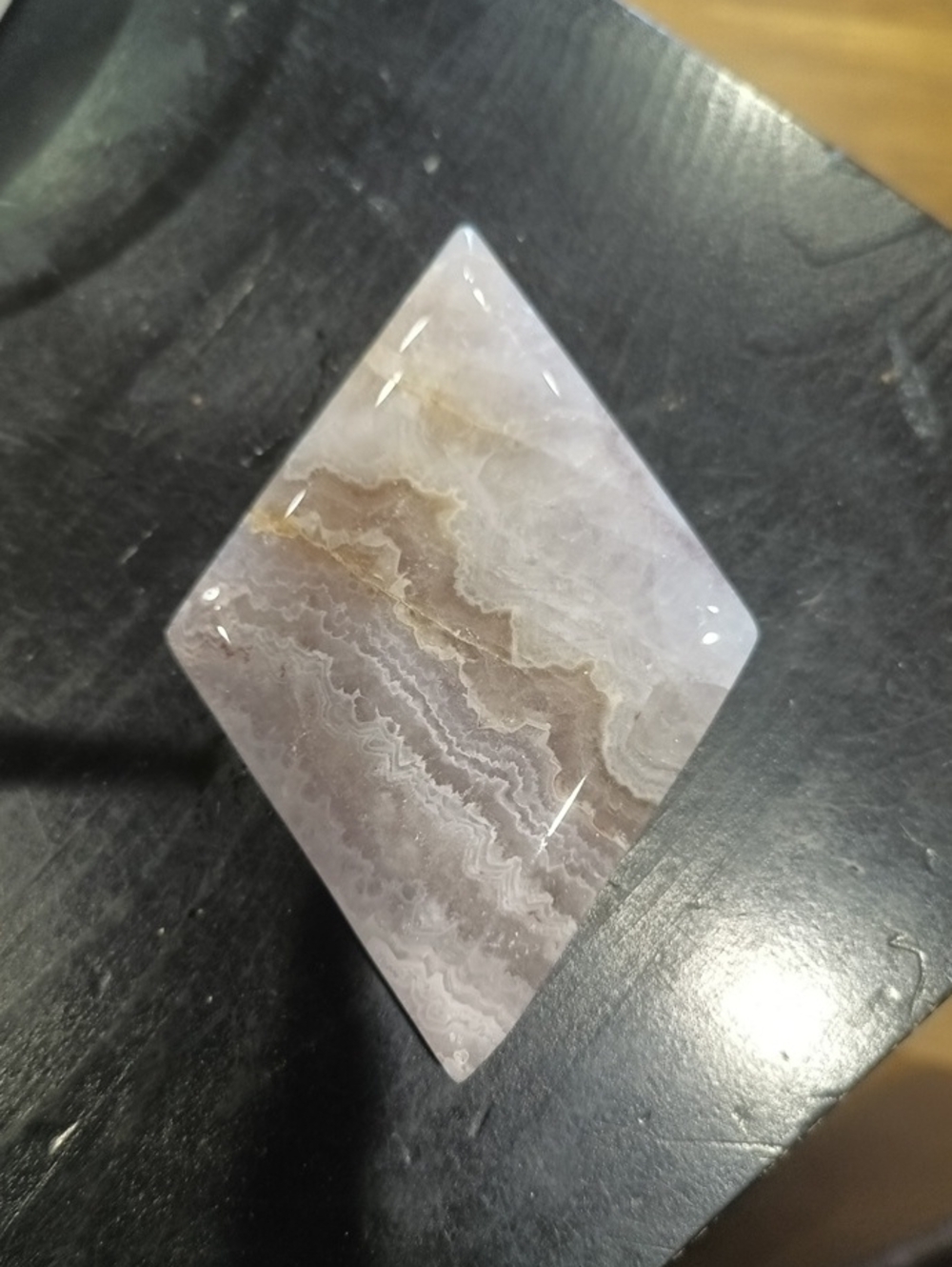 Polished Amethyst/ Agate Crystal Kite
